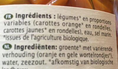 Duo de carottes - Ingrédients