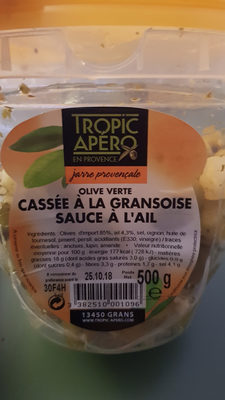 Tropic apéro olives a la gransoise sauce à l'ail - Produkt - fr