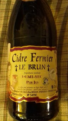 Cidre fermier demi-sec breton, pur jus - Produit