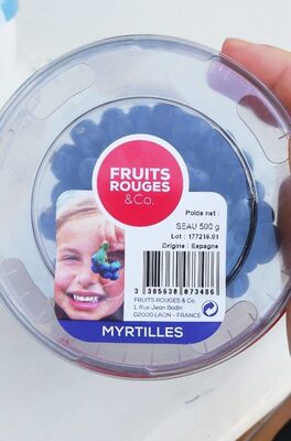 Myrtilles - Nutrition facts - fr