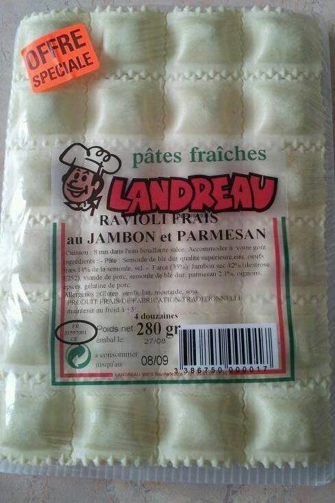 Ravioli frais au jambon et parmesan - Product - fr