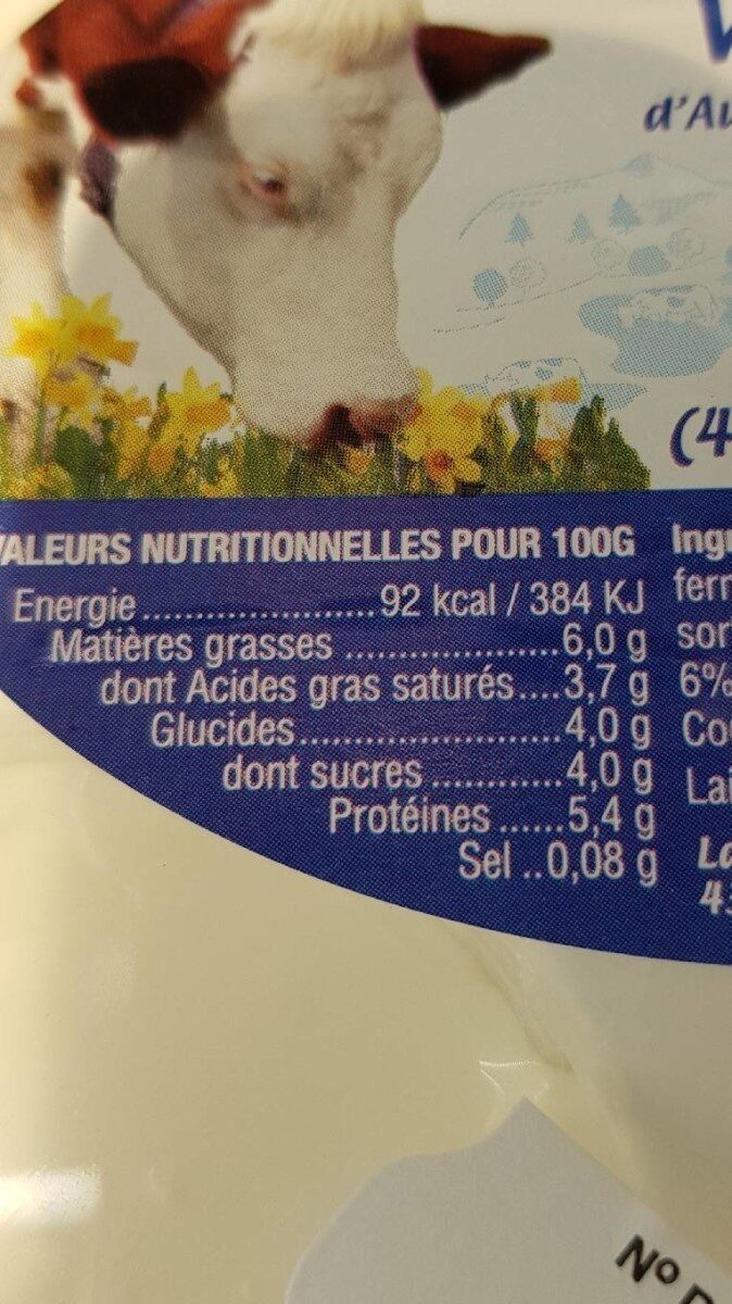 Fromage frais en faisselle - Valori nutrizionali - fr