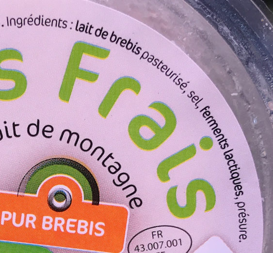 Brebis Frais - Ingredienti - fr