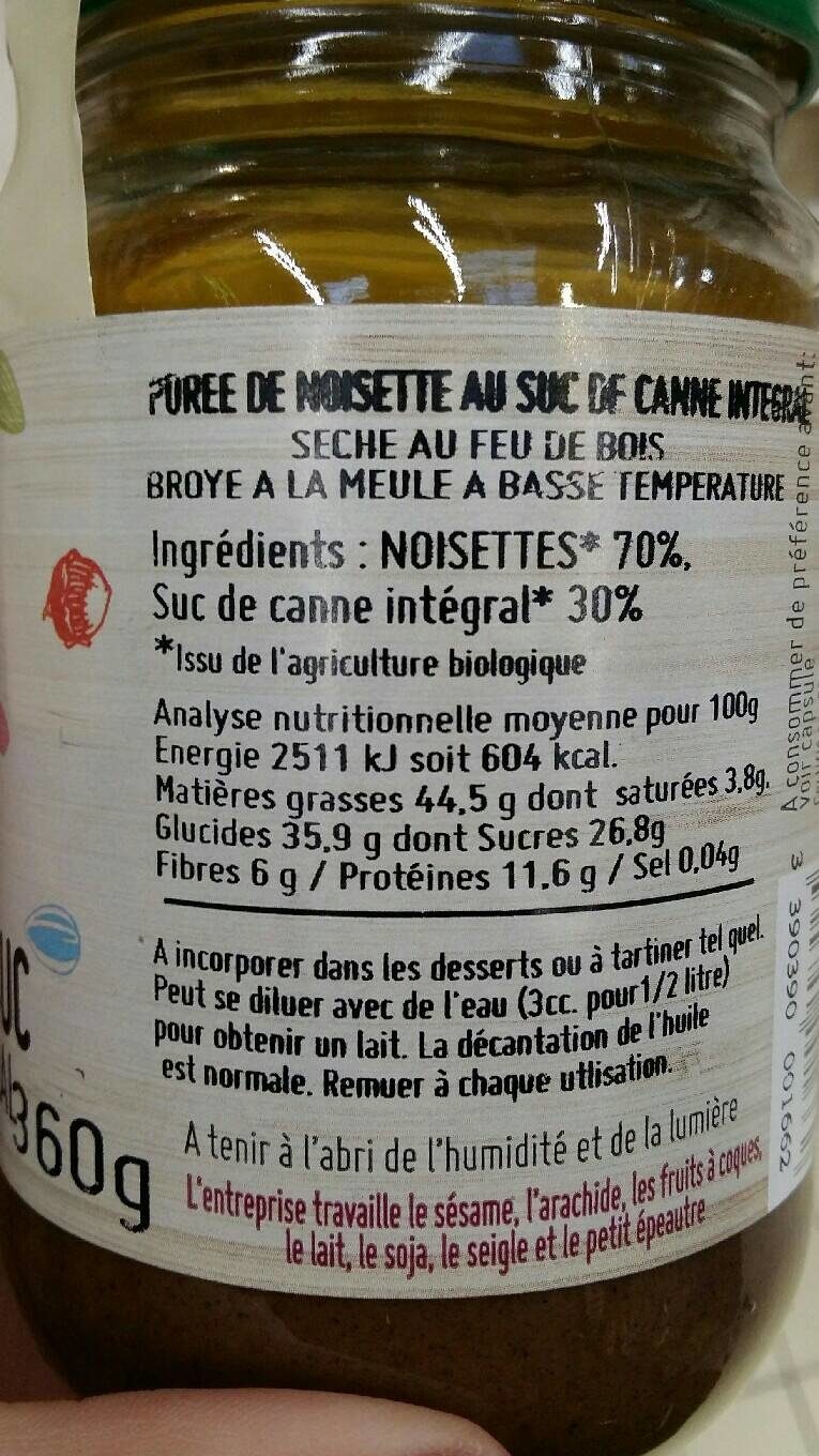 Noisette au suc - Nutrition facts - fr