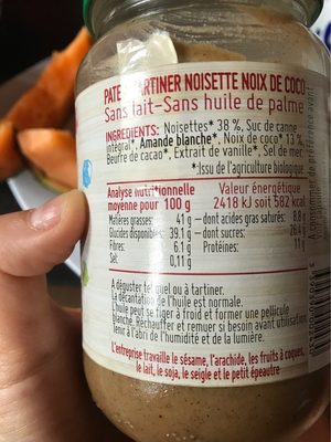 Noisette-noix de coco - Nutrition facts - fr