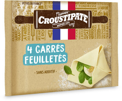 4 carrés de pâte feuilletée CROUSTIPATE - Producte - fr