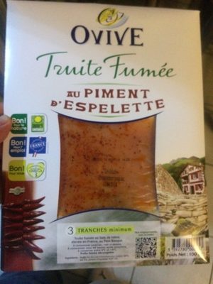 Ovive, Truite fumee au piment d'Espelette, la barquette de - Product - fr