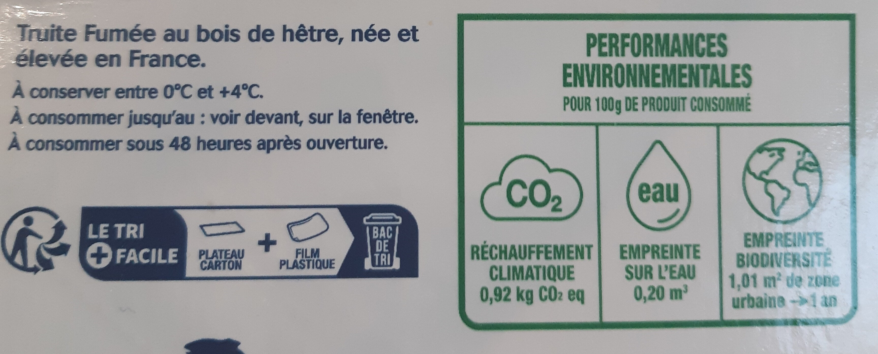 Truite Fumée de France - Recycling instructions and/or packaging information - fr