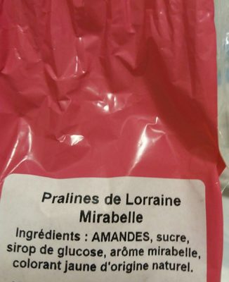 Pralines de Lorraine Mirabelle - Ingredients - fr