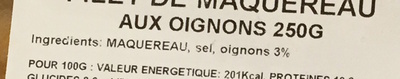 Filet de maquereau fumé aux oignons bio - Ingredienser - fr