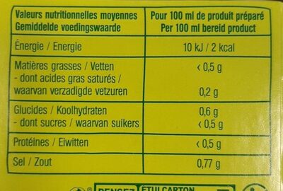 Bouillons cubes Légumes - Nutrition facts - fr