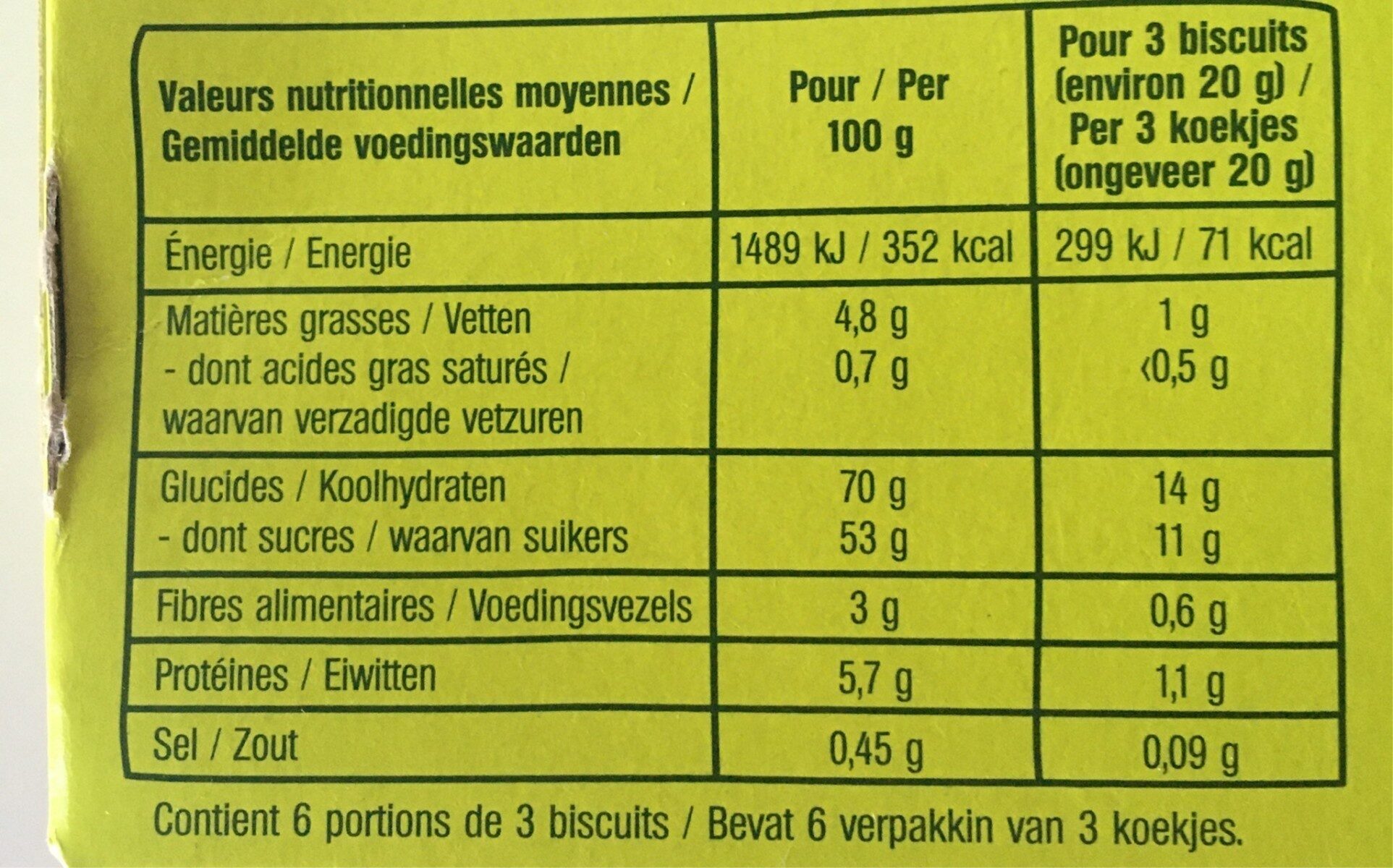Barquettes O'zabricots - Nutrition facts - fr