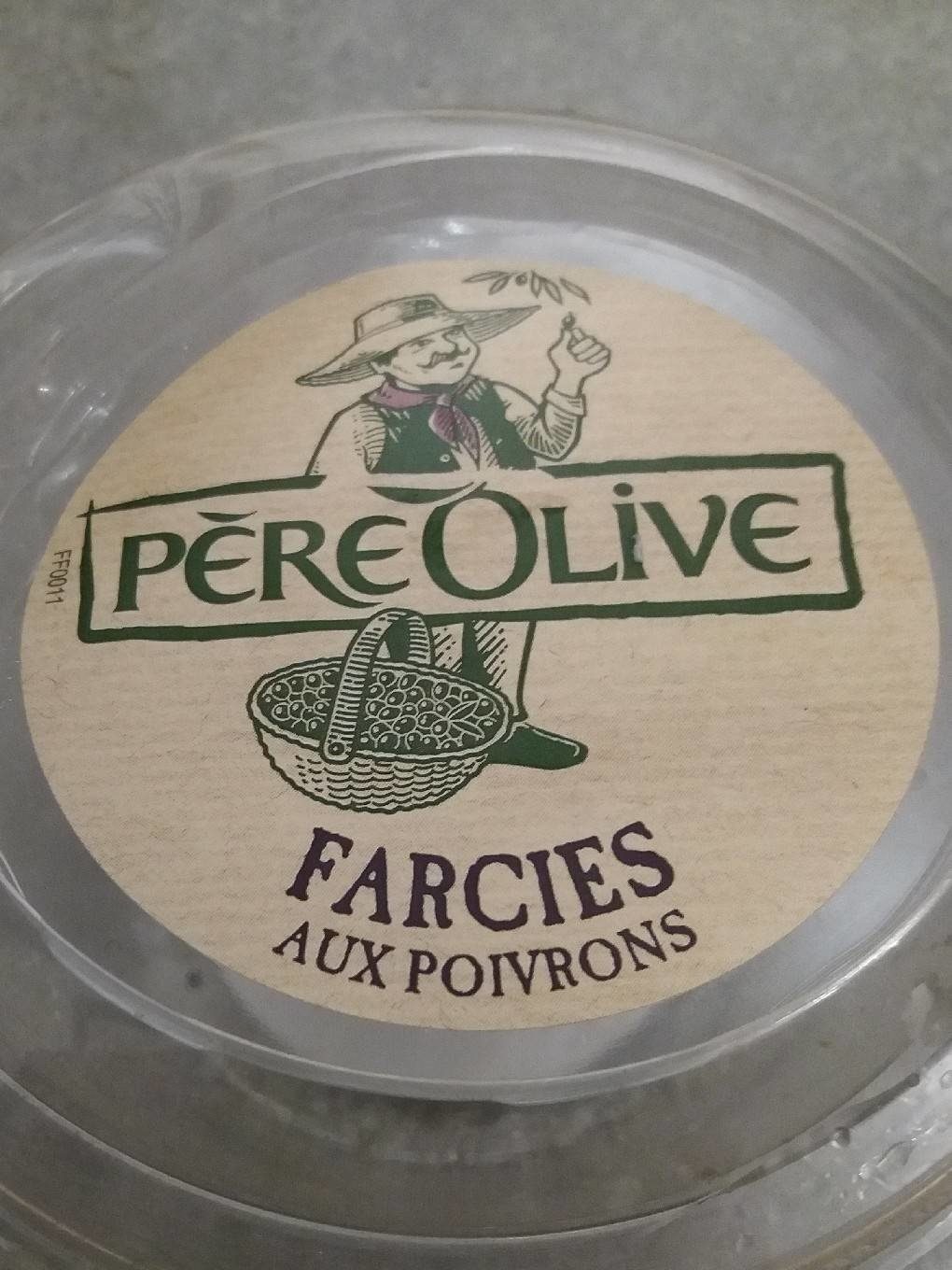 Olives vertes denoyautées farcies a la pâte de poivron - Produit