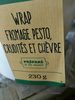 Wrap fromage pesto crudités et chèvre - Producto