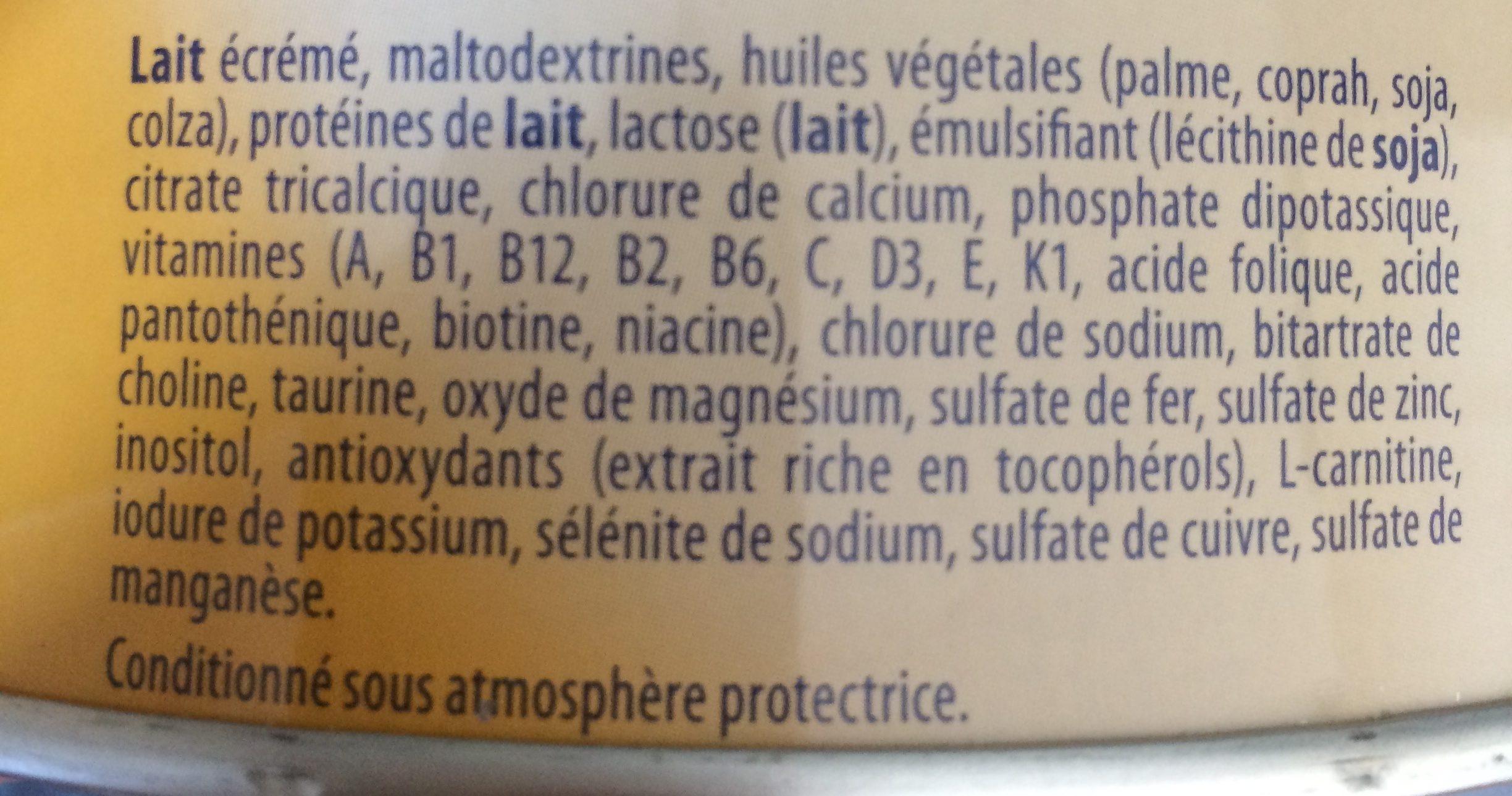 Lait Ac Anti Coliques 1er Age Boite De 800 g - Ingredienti - fr