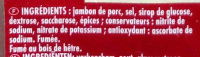 Jambon Cru Fumé - Ingrédients