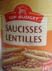 Saucisses Lentilles - Produkt