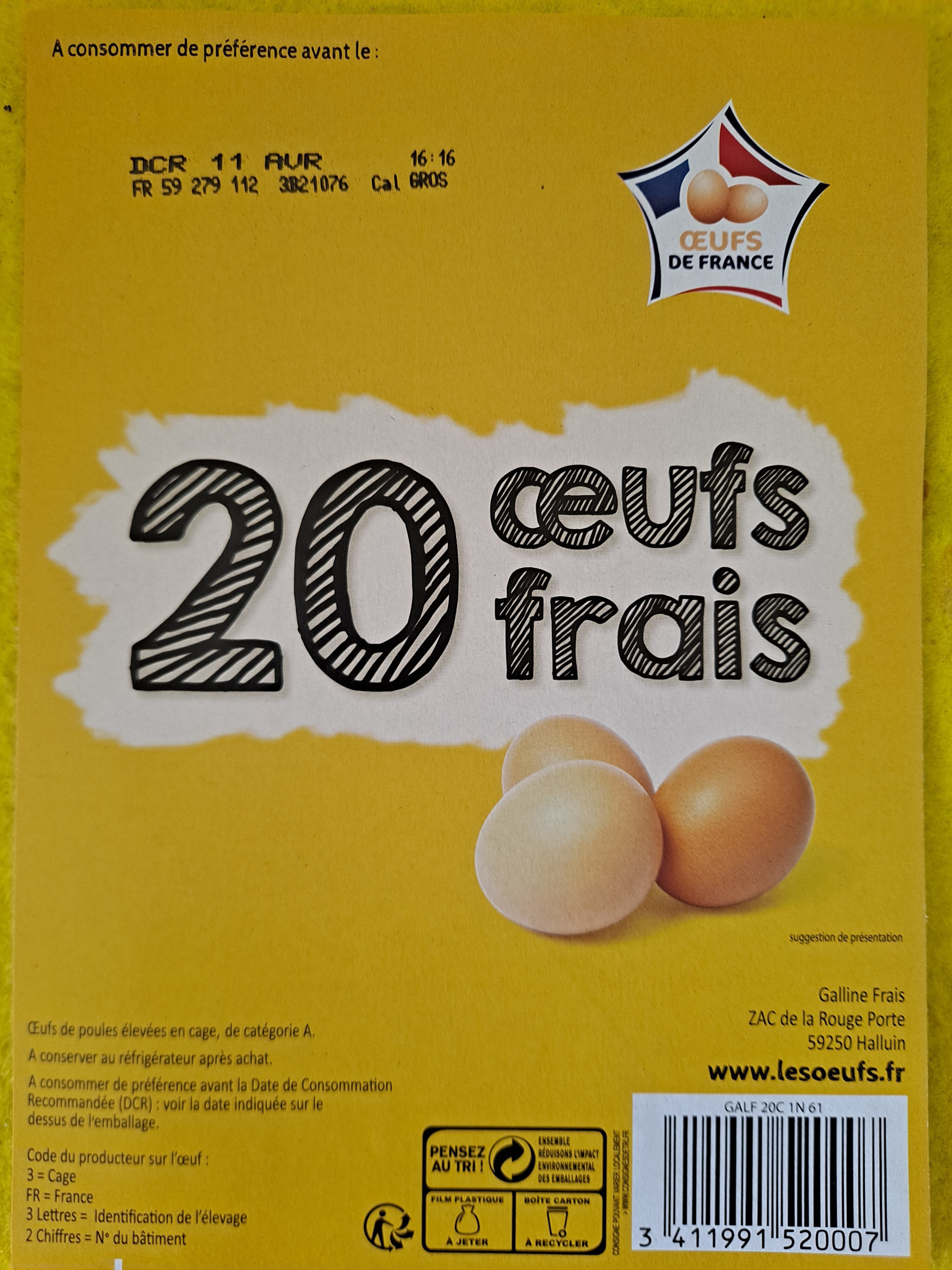 Œufs frais (Œufs de France) - Prodotto - fr
