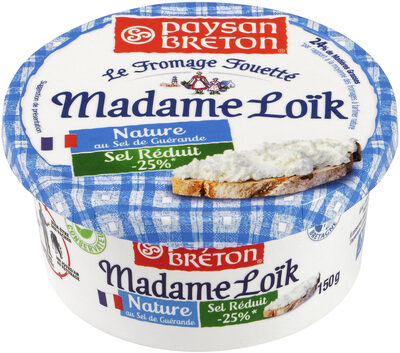 Paysan Breton - Le Fromage Fouetté Madame Loïk - Nature au Sel de Guérande - Sel réduit -25% - Product - fr