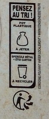 Yaourt brassé sur lit Myrtille - Instruction de recyclage et/ou informations d'emballage