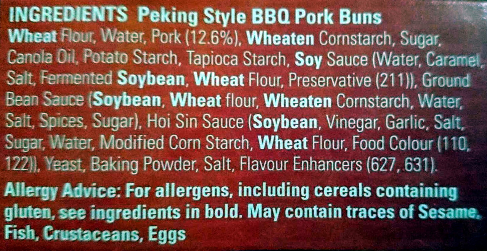 Peking Style BBQ Pork Buns - Ingredients