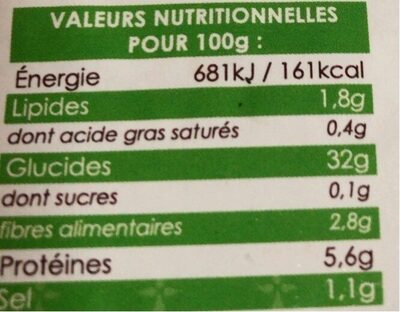 Galettes bio fraiches Creperie Colas, 6 pieces - Nutrition facts - fr