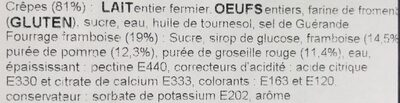 4 crêpes framboise - Ingredients - fr