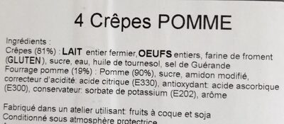 4 crêpes pomme - Ingredients - fr