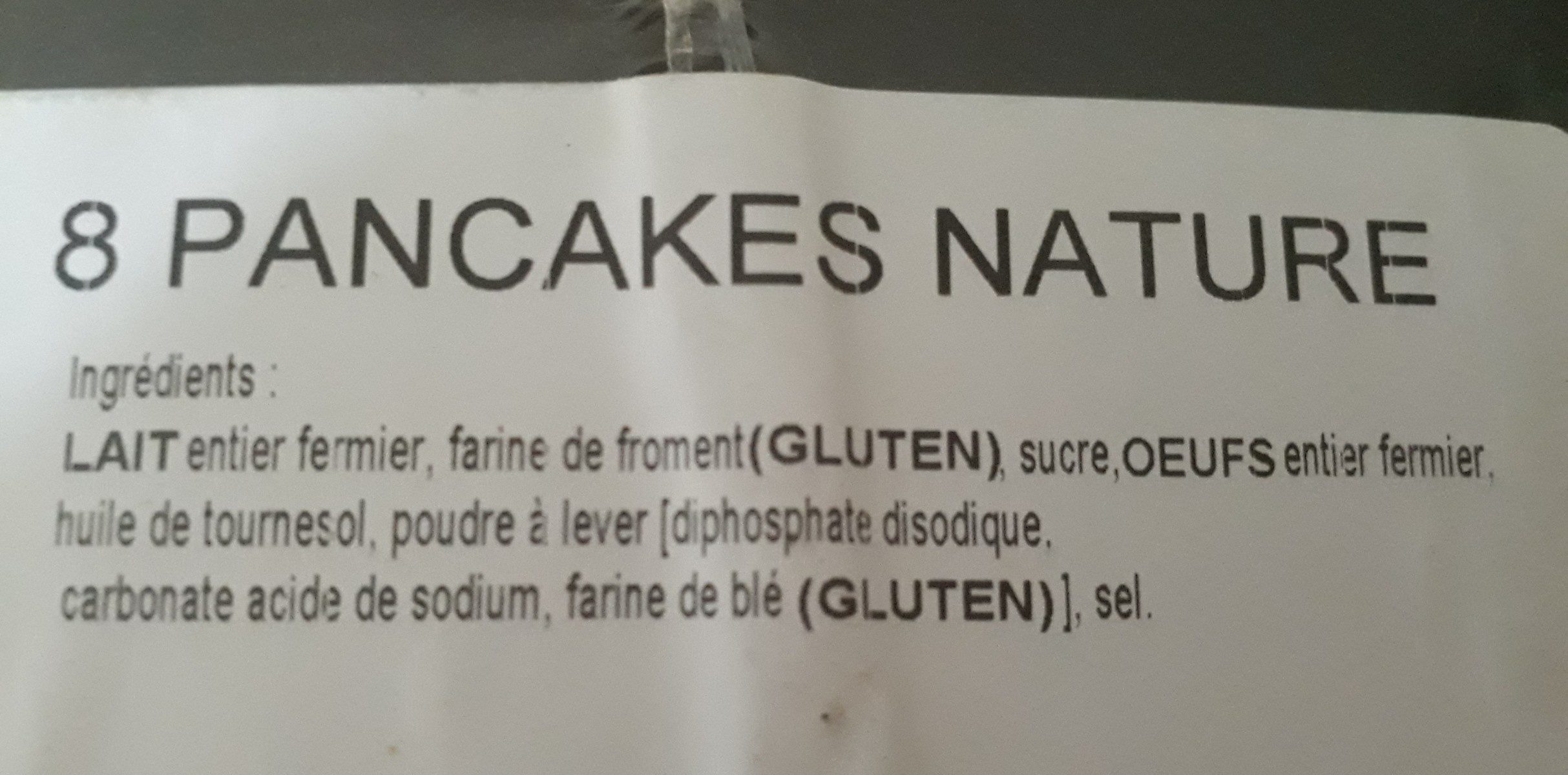 pancakes nature - Ingredients - fr
