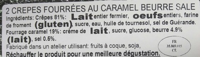 Crêpes Caramel au beurre salé - Ingredients - fr