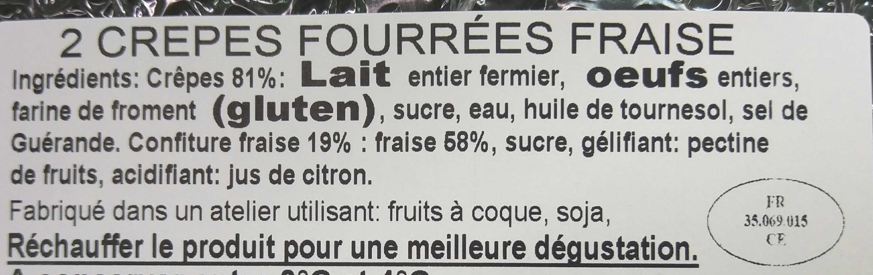 Crêpes Fraise - Ingredients - fr