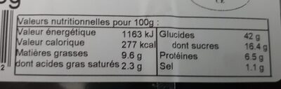 6 pancakes nature - Nutrition facts - fr