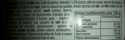 Pains au chocolat - Ingredients - fr