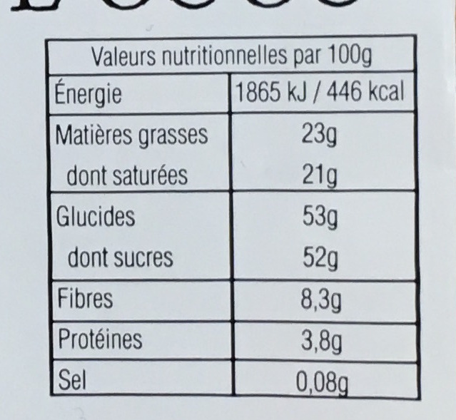 Mini Rochers Noix de Coco - Nutrition facts - fr