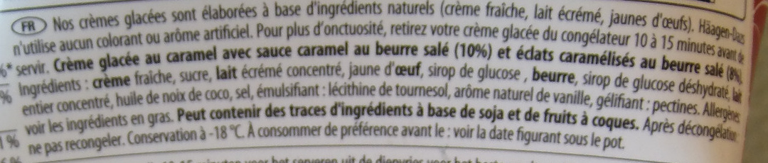 Glace caramel au beurre salé - Ingredienser - fr