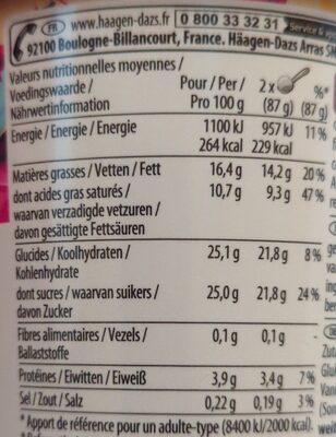 Häagen-Dazs Macadamia Nut Brittle Pint - Voedingswaarden - fr