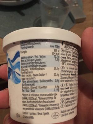 Glace Frozen Yogurt - Näringsfakta - fr