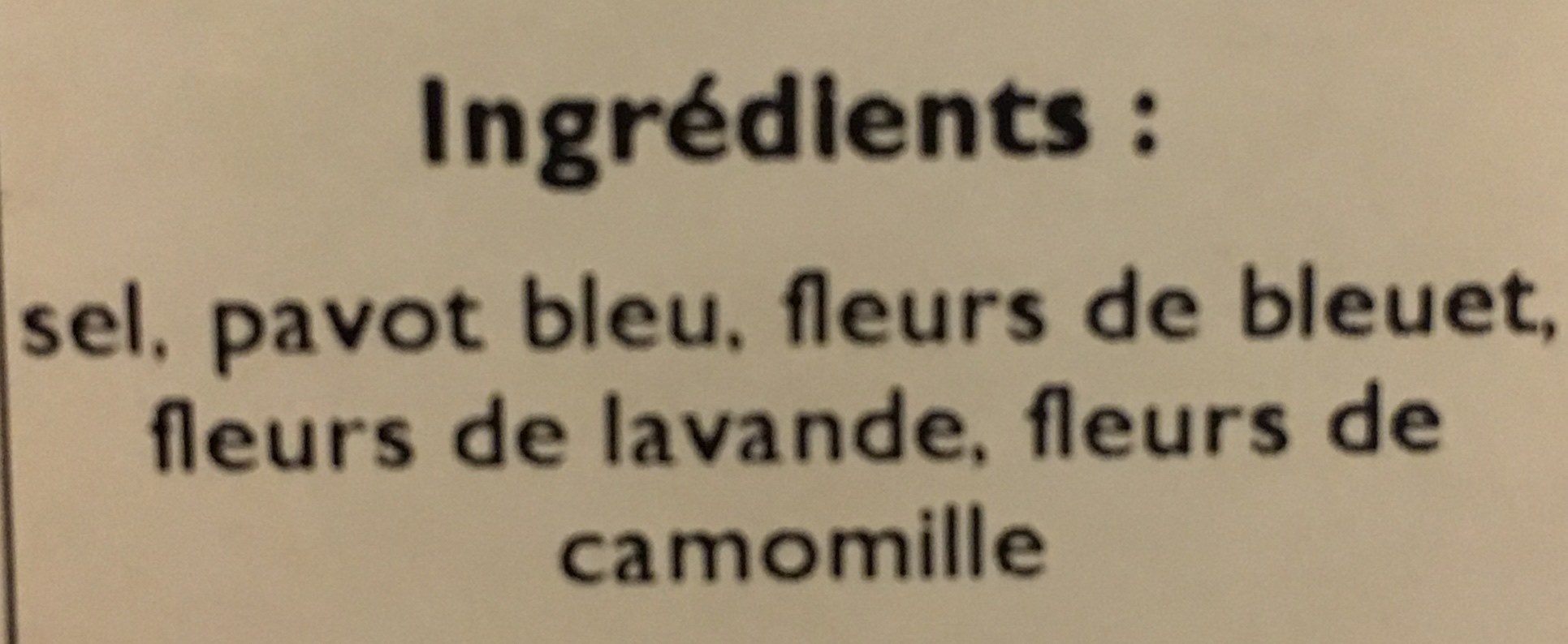 Mélange de sel et de fleurs - Ingredients - fr
