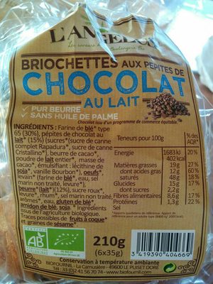 Briochettes aux Pépites de Chocolat au Lait - Product - fr