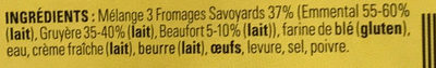 Tarte aux 3 fromages Savoyards - Ingredients - fr