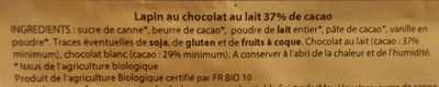 Mini lapin au chocolat au lait 37% de cacao - Ingredients - fr