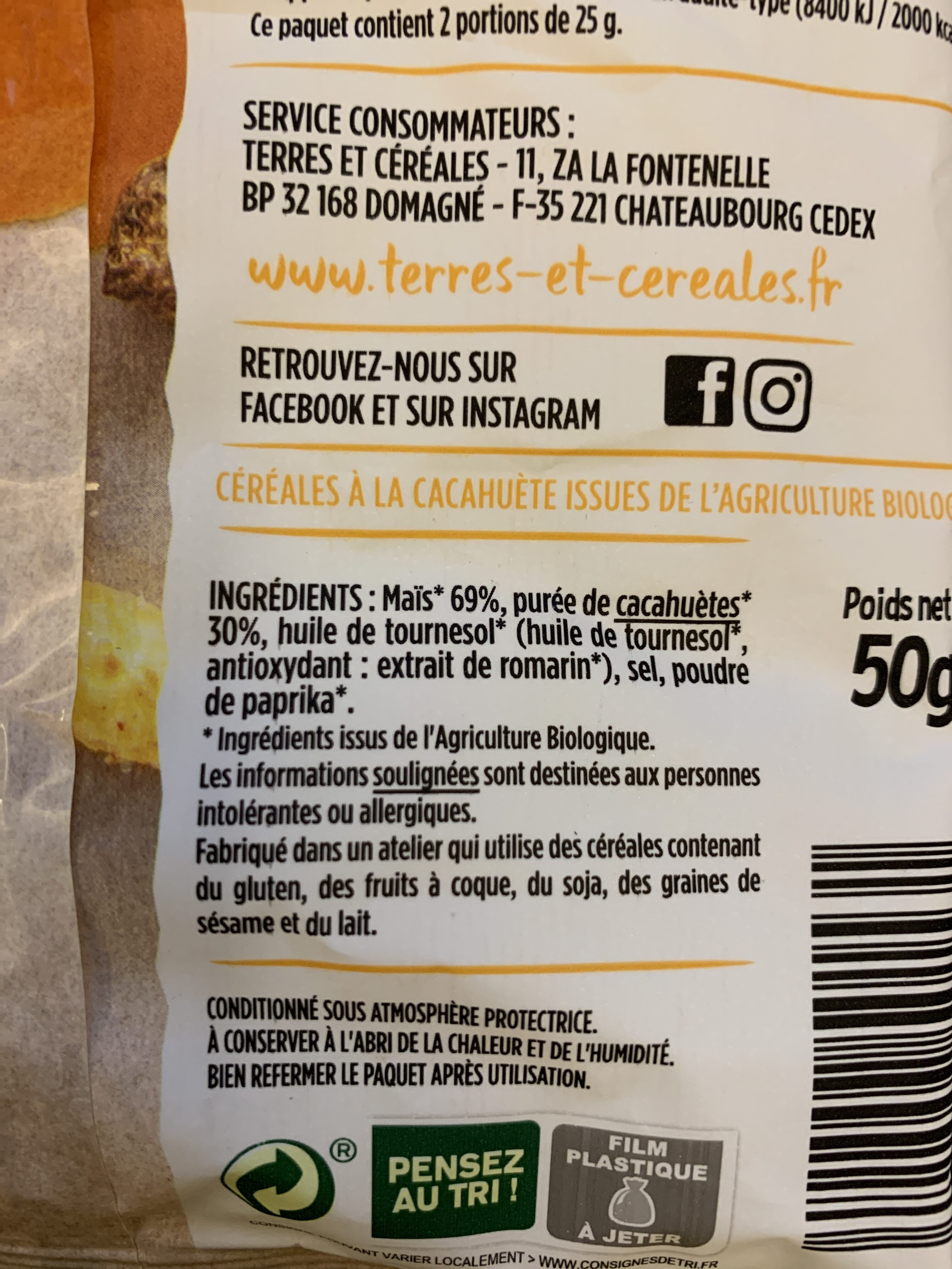 Crack' Cacahuète - Ingredienser - fr