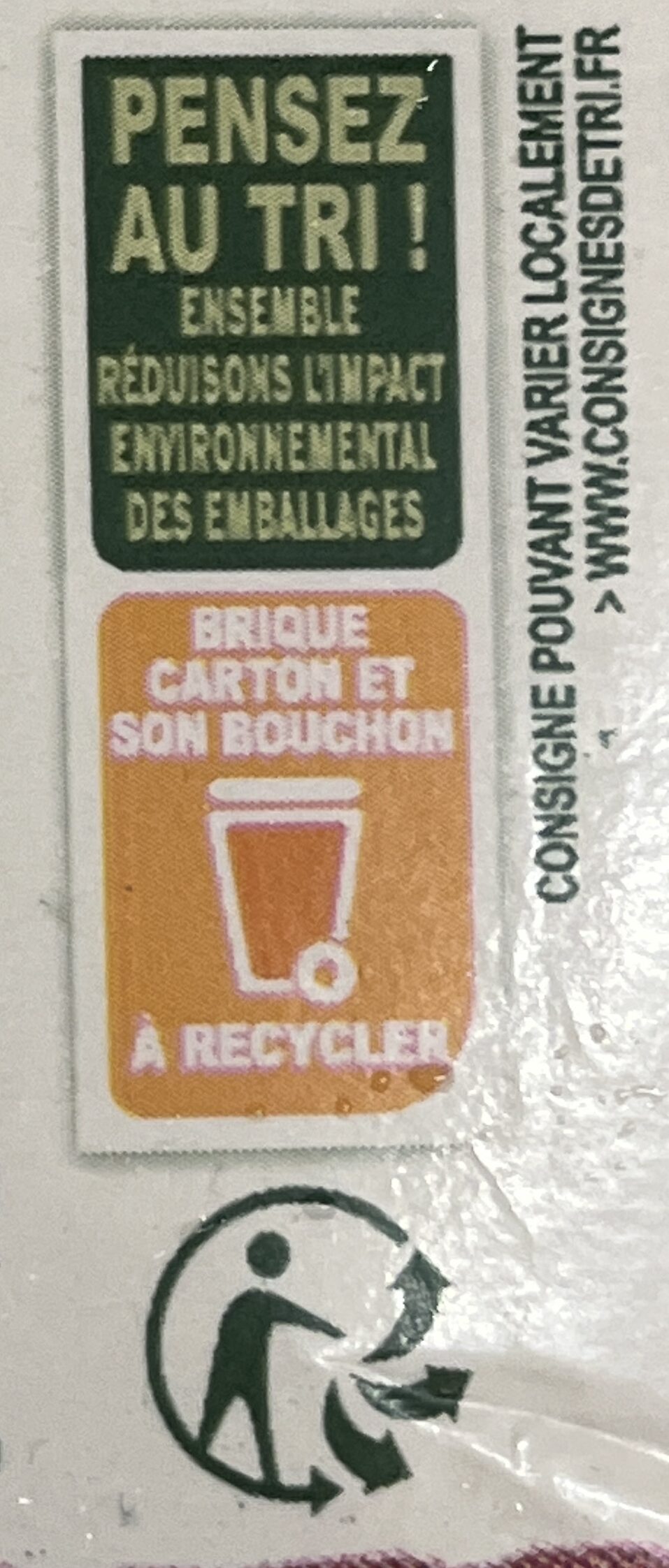 Boisson Amande - Recycling instructions and/or packaging information - fr