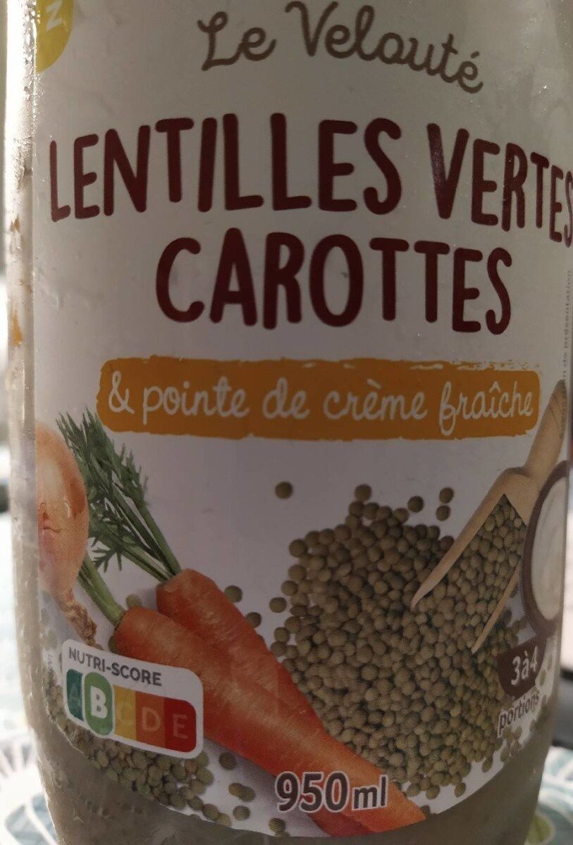 Velouté lentilles vertes carottes - Product - fr