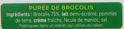 La Purée Brocolis - Ingrediënten - fr