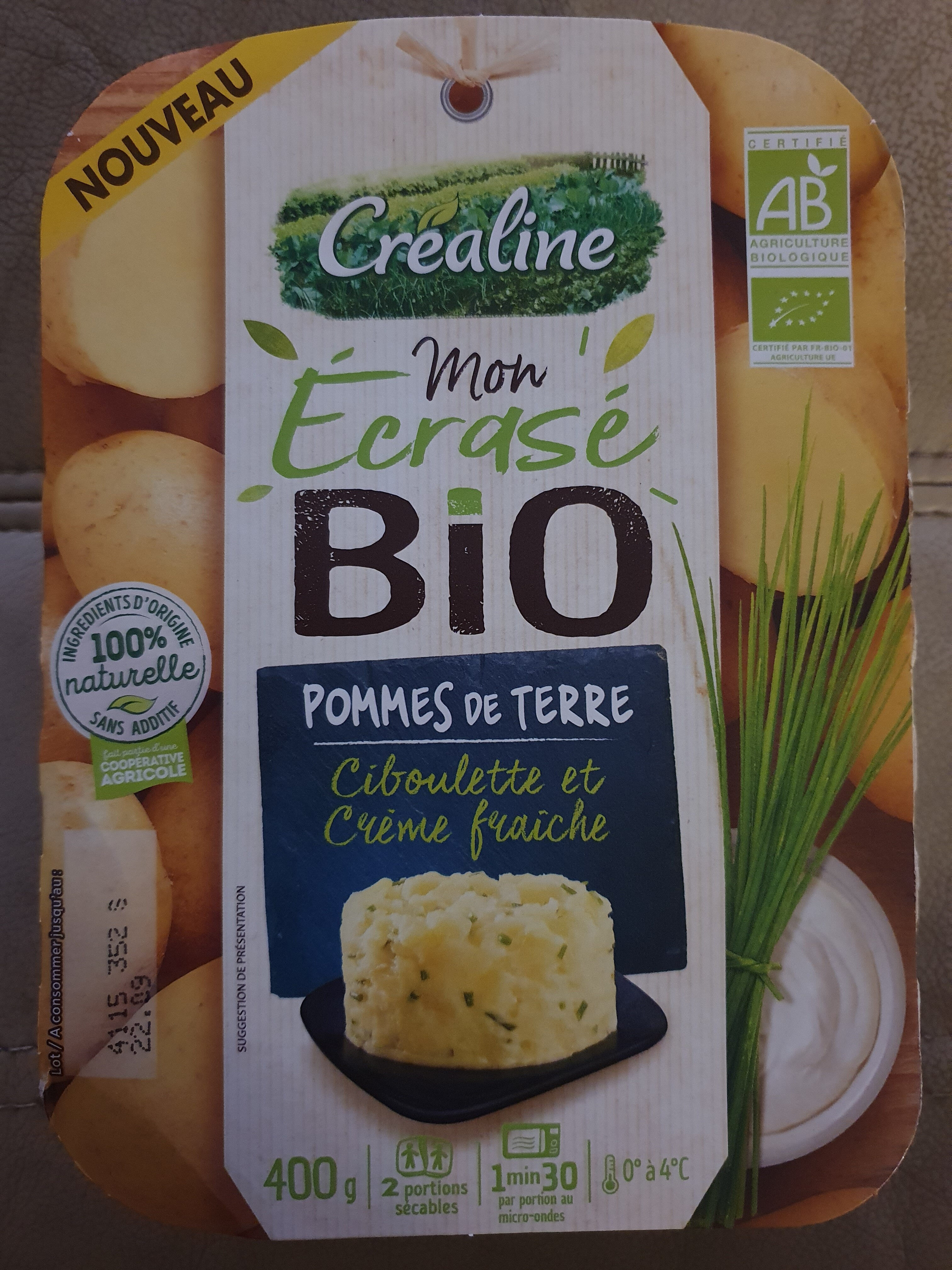 Mon écrasé Bio pommes de terre, ciboulette et crème fraiche - Producto - fr