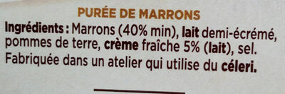 Purée de marrons - Ingrediënten - fr