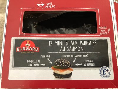 12 Mini Black Burgers au Saumon - 1