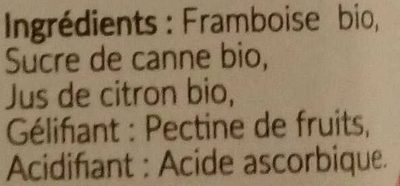 Framboise Bio - Ingredientes - fr