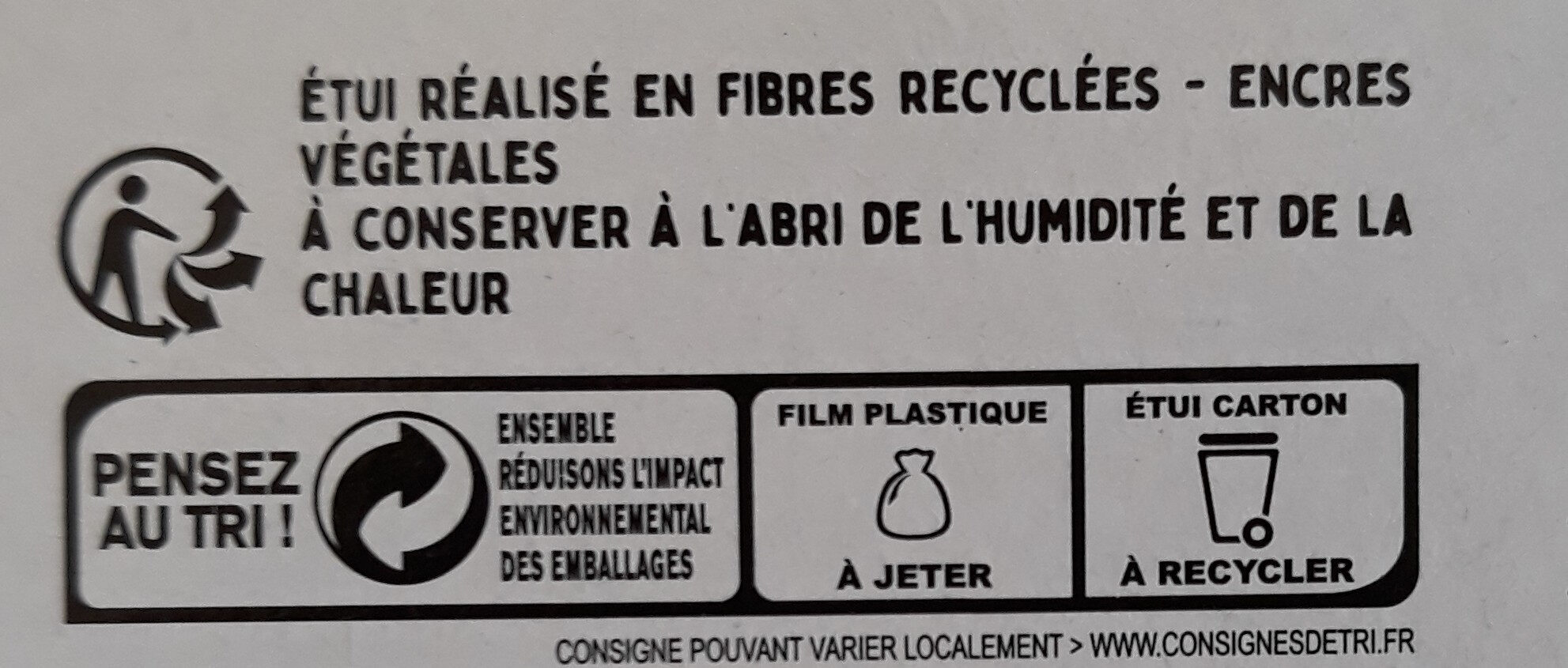 Sablés Pur Beurre Aux Châtaignes - Instruction de recyclage et/ou informations d'emballage